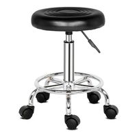 Taburete Piso Bar Ajustable Giratorio Con Ruedas