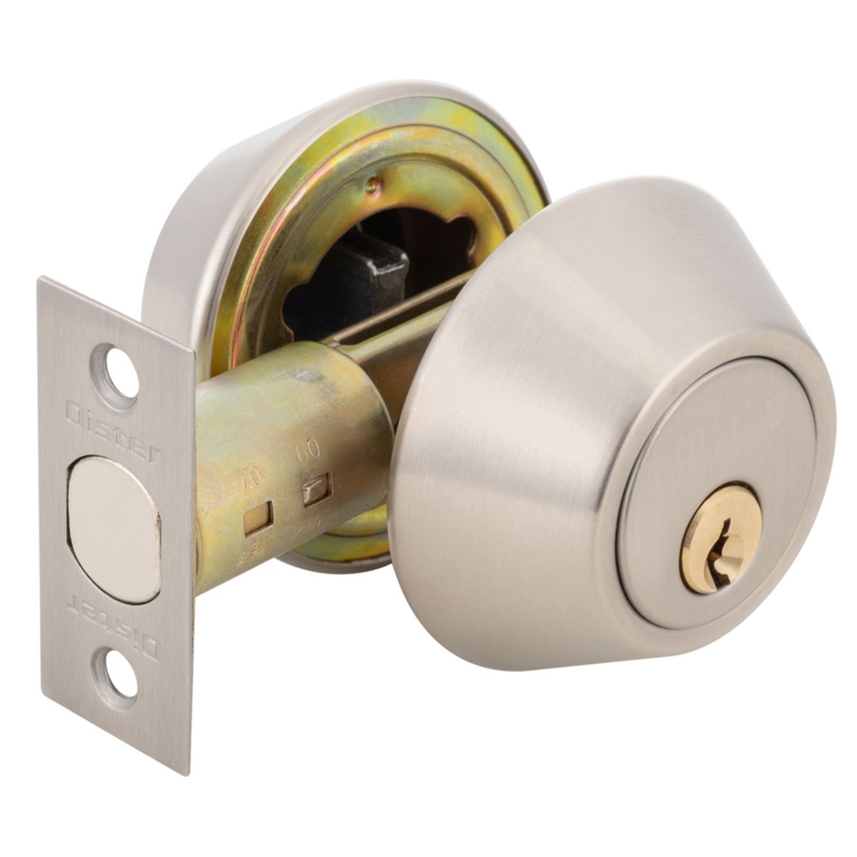 OISTER - Kit Oister Cerradura Cilíndrica Acceso + Cerrojo Tubular Llave-Llave - Plata