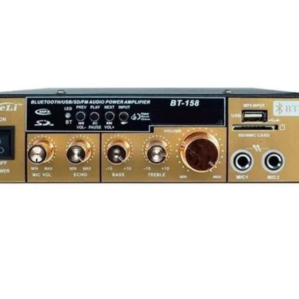 OFERTABKN - Amplificador Estéreo 2 Canales Bluetooth Usb Sd Mp3 Karaoke bt-158