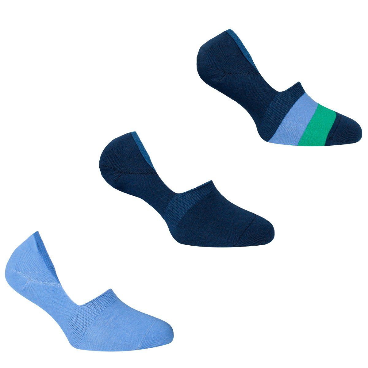 MONARCH - Calcetin Invisible Bloque Azul Monarch