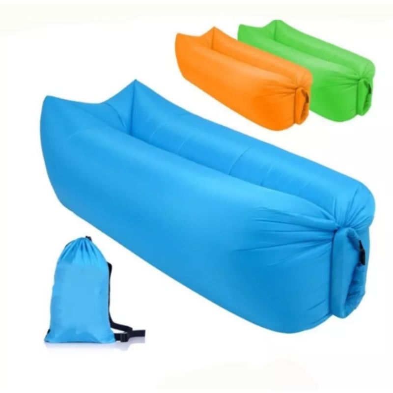 UNIVERSAL - BANANA SOFA INFLABLE PARA ACAMPAR VERDE
