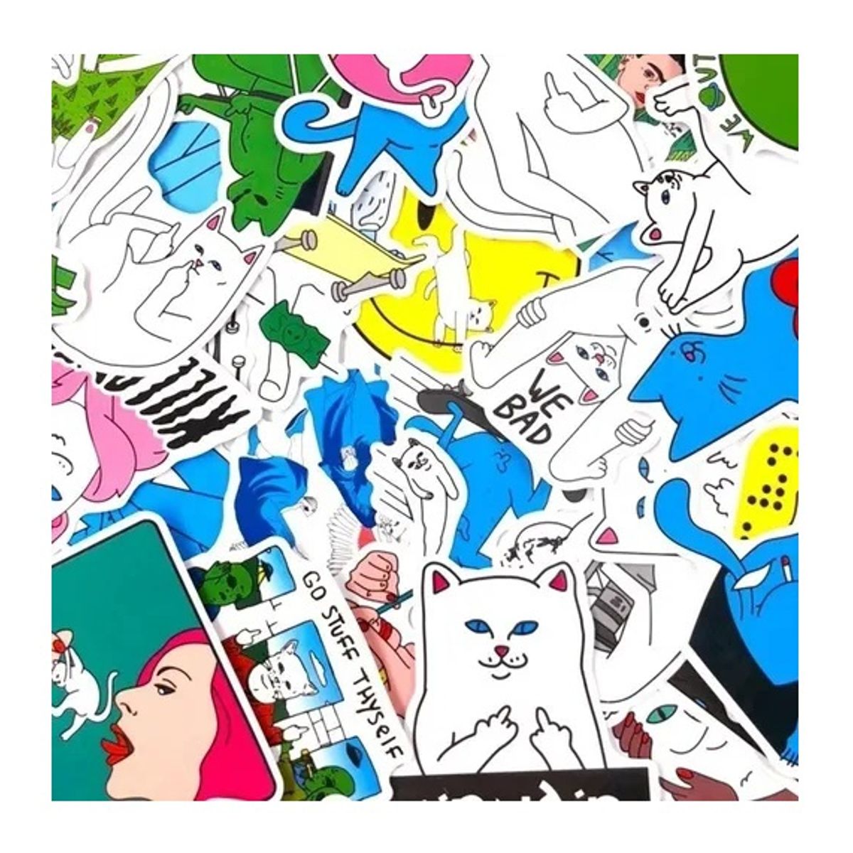 GARSIL - 50 Stickers Ripndip - Etiquetas Autoadhesivas