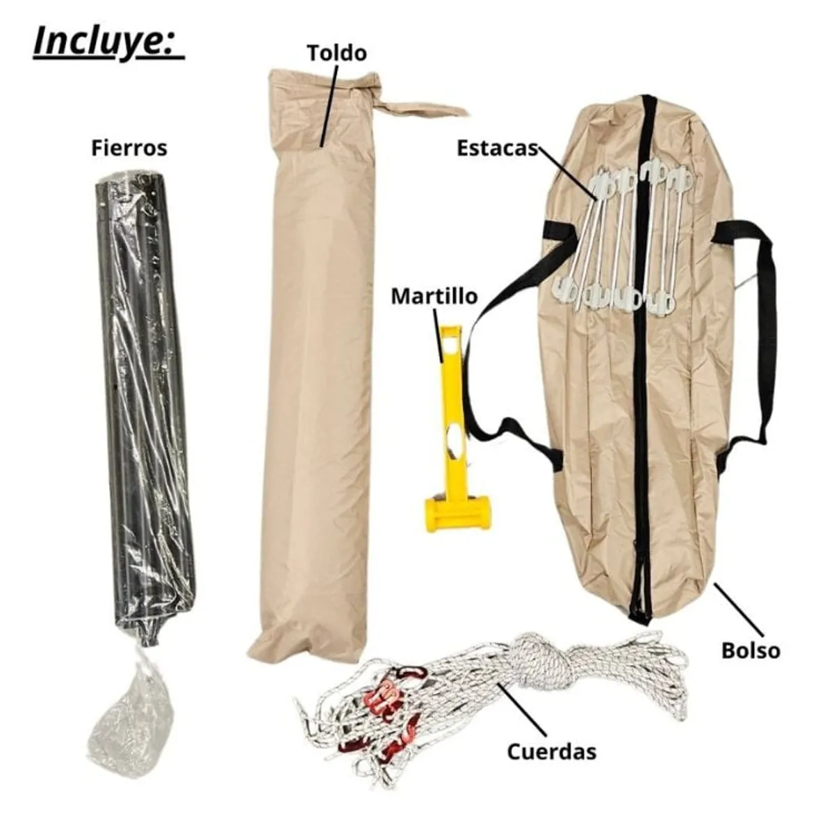 CRUSEC - Techo Acampar Carpa 3 x 5 Metros Toldo Impermeable Parasol