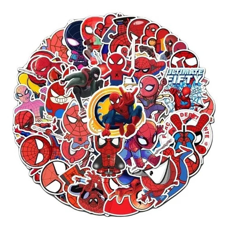 GARSIL - 50 Stickers Spiderman - Etiquetas Autoadhesivas - Modelo A1
