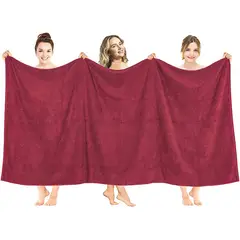 AMERICAN SOFT LINEN - Toallon Premium de Baño Burdeo 101x202 cm 650 gsm