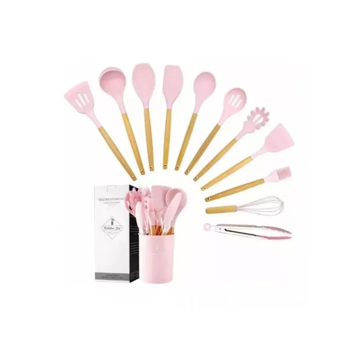 GENERICO - Set Utensilios De Cocina Antiadherentes De Silicona.