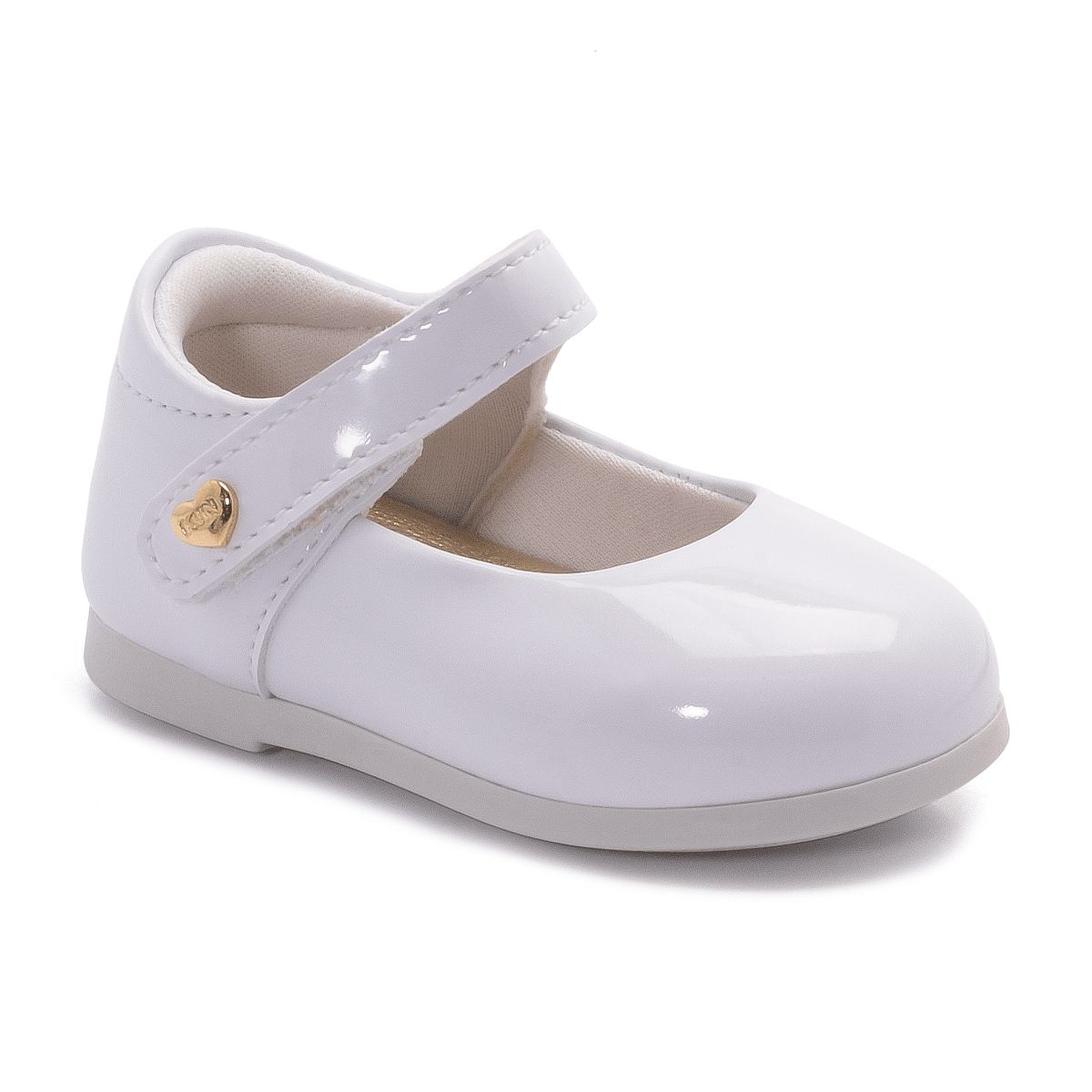 KLIN - Ballerina Niña Anatómica  Blanca Charol Bebe