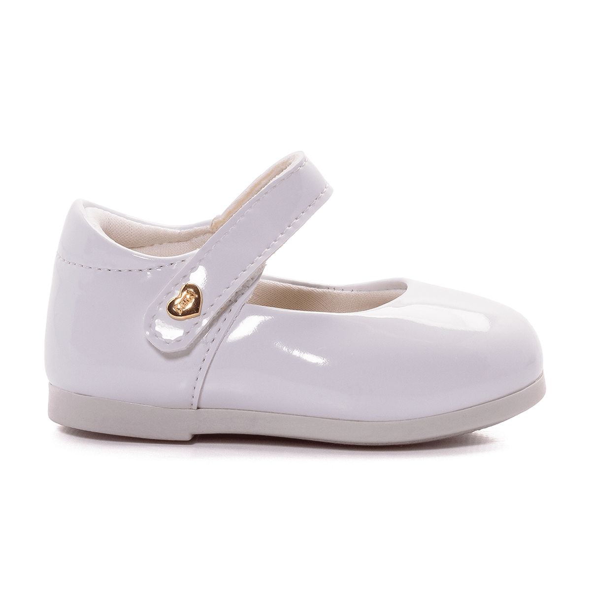 KLIN - Ballerina Niña Anatómica  Blanca Charol Bebe