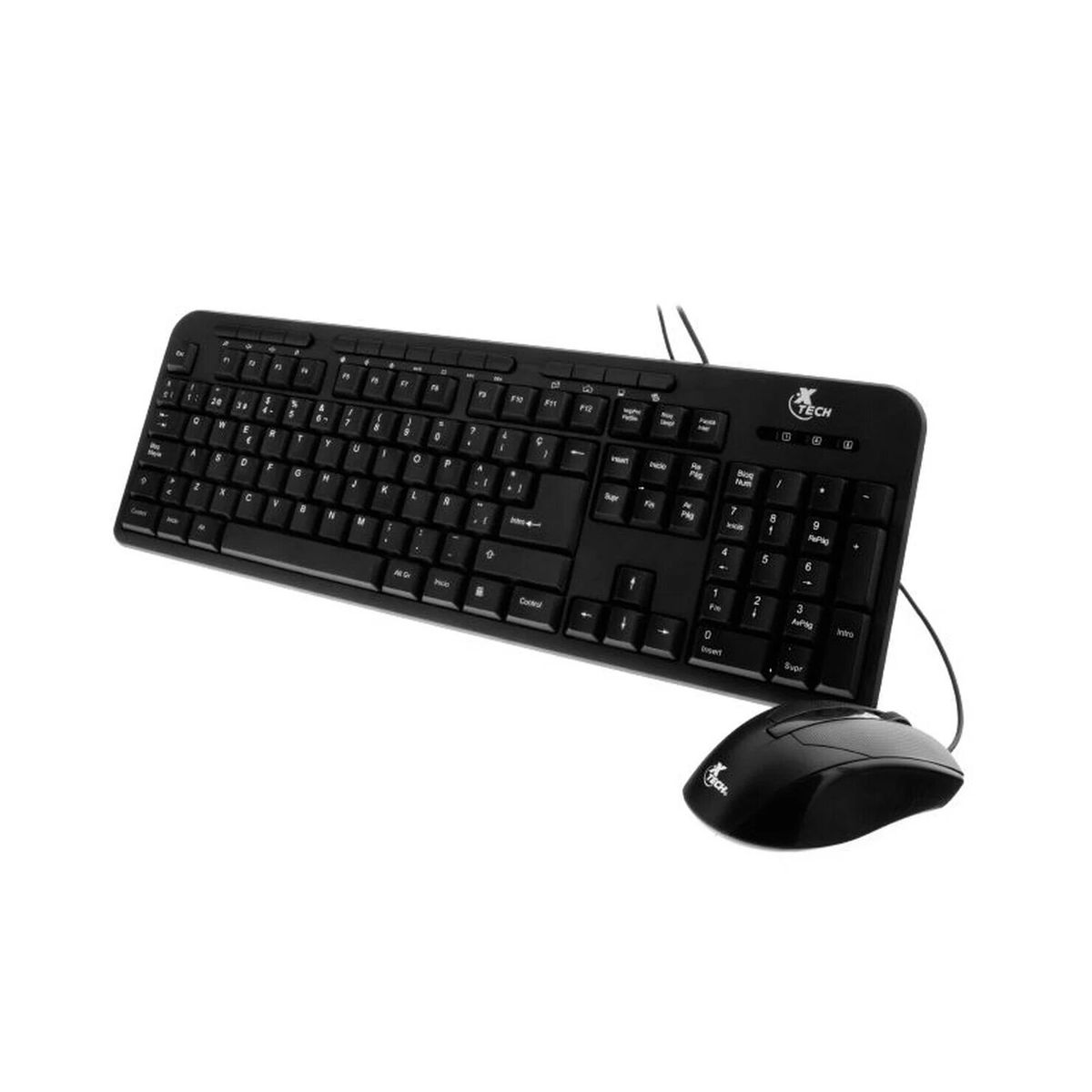 XTECH - Kit Teclado + Mouse Xtech Multimedia 1000dpi Español Negro XTECH