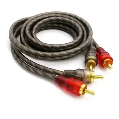 GENERICO - Cable Rca 5mt Estereofónico Trenzado Amplificador / 213150