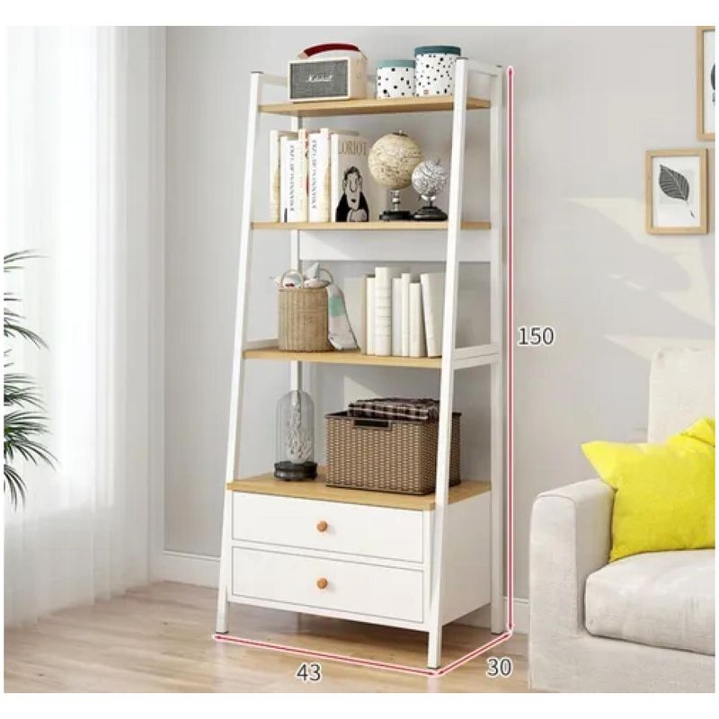 GENERICO - Estante Organizador Living 4 Niveles Y 2 Cajones 150*43*30Cm