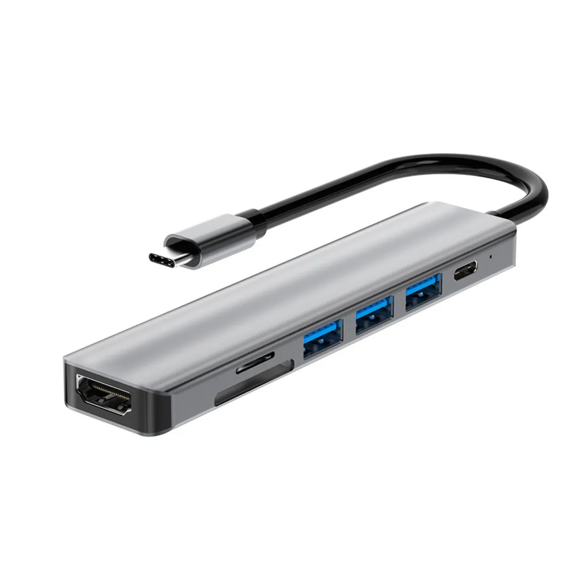 CRUSEC - Adaptador 7 En 1 Entrada Tipo C 4k Hdmi Mac Windows