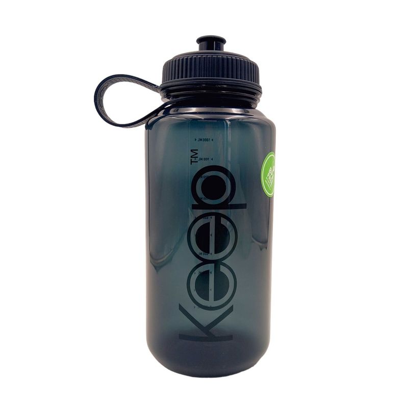 KEEP - Botella para Agua Negro 1 Litro Keep