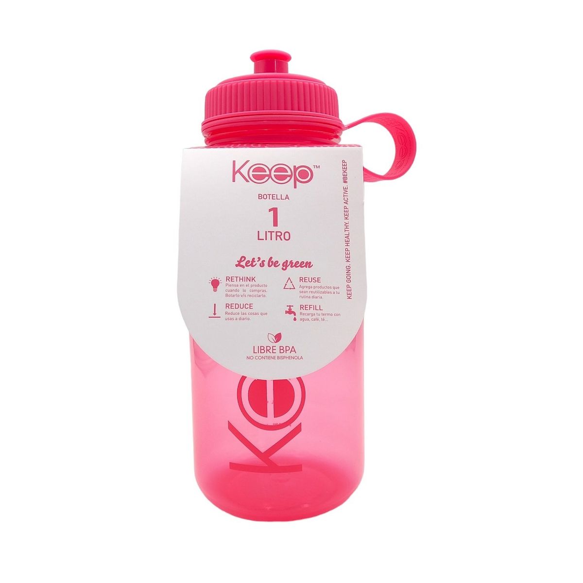 KEEP - Botella 1 Litro Keep Rosada