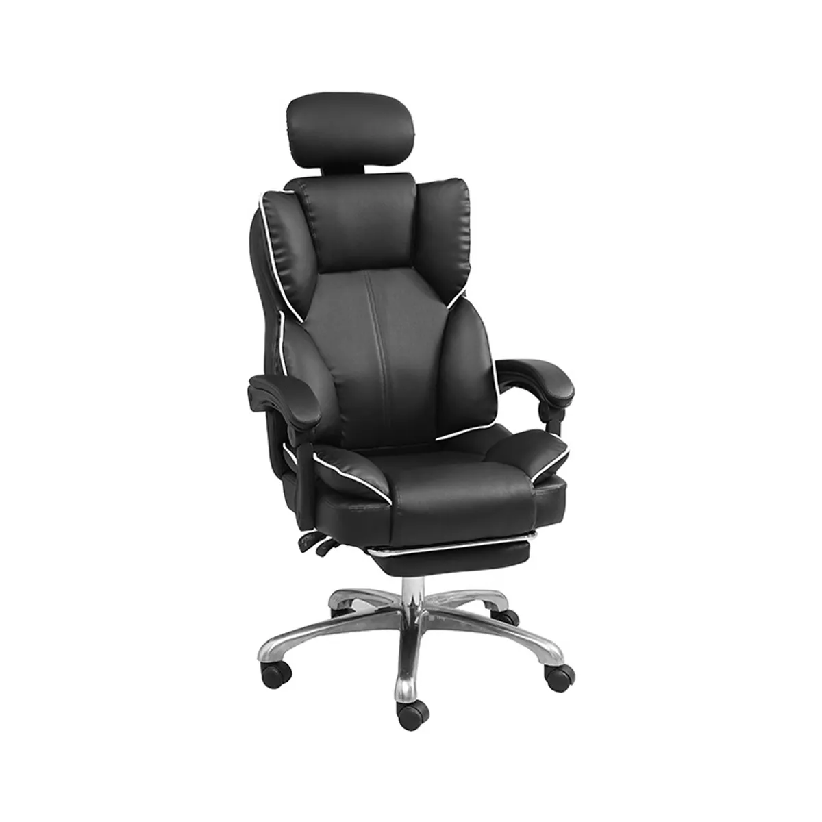 CRUSEC - Silla Pc Negra Sillón Regulable Ejecutiva Oficina Escritorio