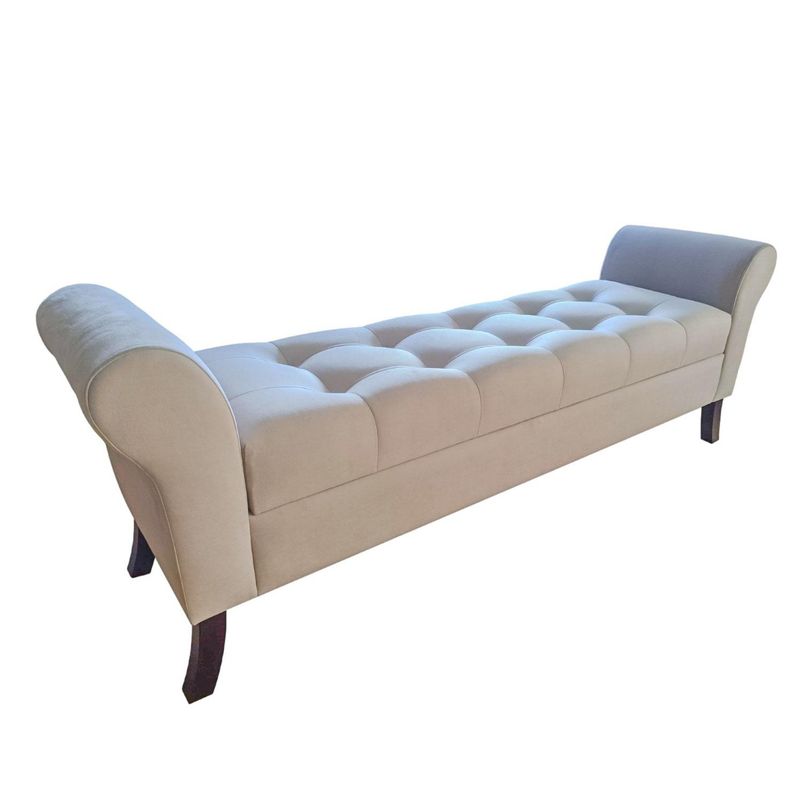 GENERICO - Banqueta Baúl Tucson Color Beige Tamaño King 170x45x60cm