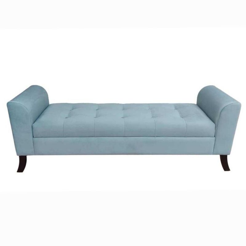 GENERICO - Banqueta Baúl Roma Color Menta Tamaño King 170x45x60cm