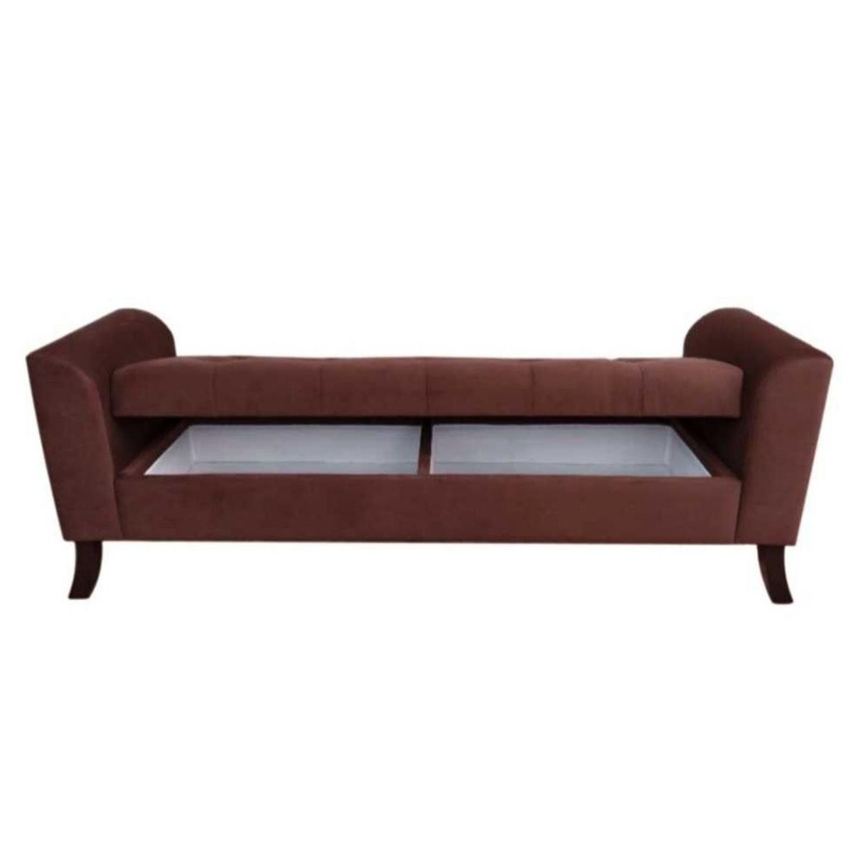 GENERICO - Banqueta Baúl Roma Color Café Tamaño King 170x45x60cm