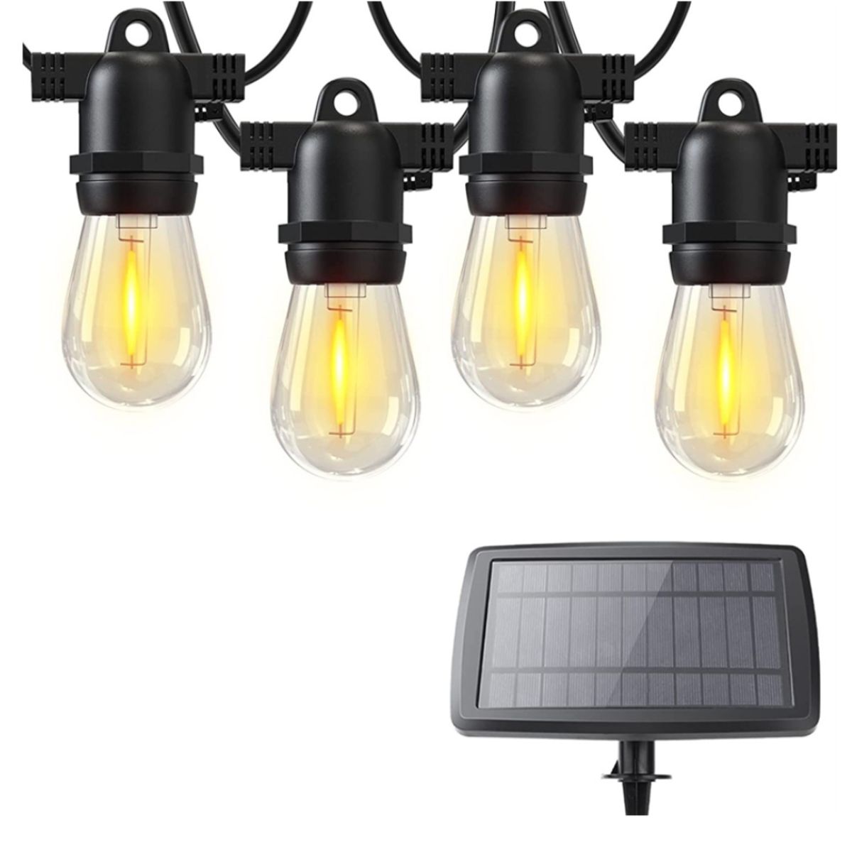 GENERICO - GUIRNALDA CON PANEL SOLAR Y CARGA USB 5 METROS