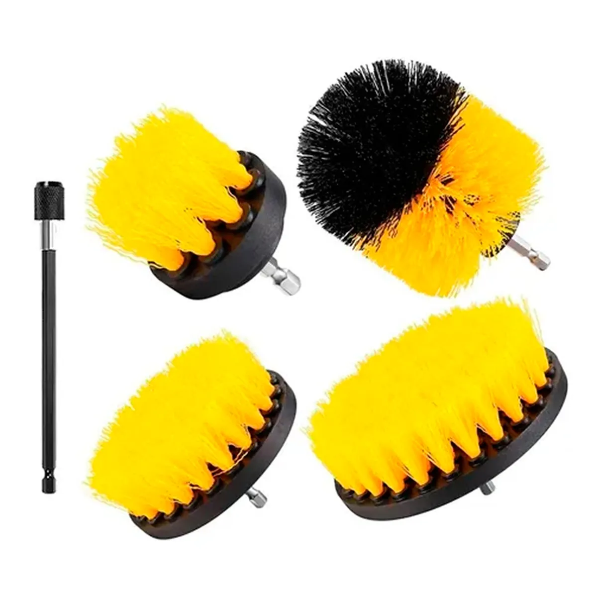 ESHOPANGIE - Set 4 Cepillos De Limpieza Para Taladro Auto Hogar Tapiz
