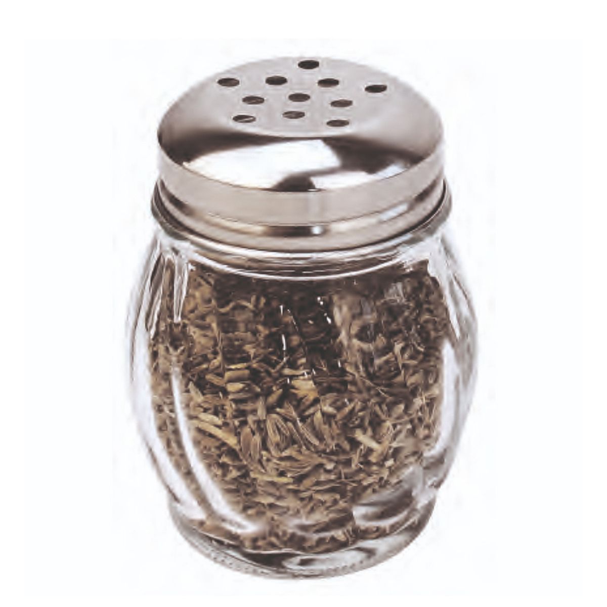 GENERICO - Salero vidrio 6 Oz Tapa Acero Set 12 pcs