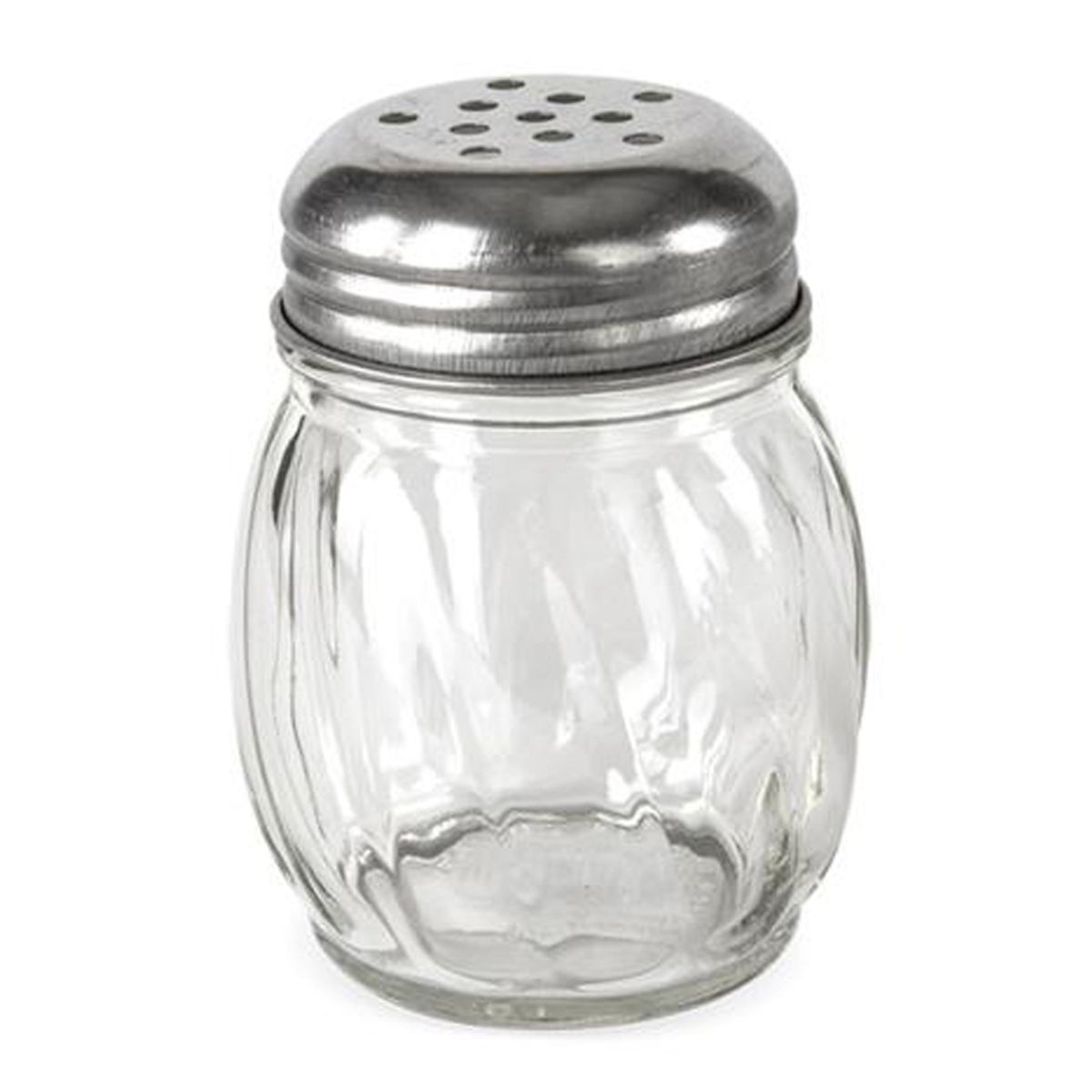 GENERICO - Salero vidrio 6 Oz Tapa Acero Set 12 pcs