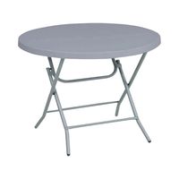 Mesa Plegable Redonda 80x74 Cms Gris