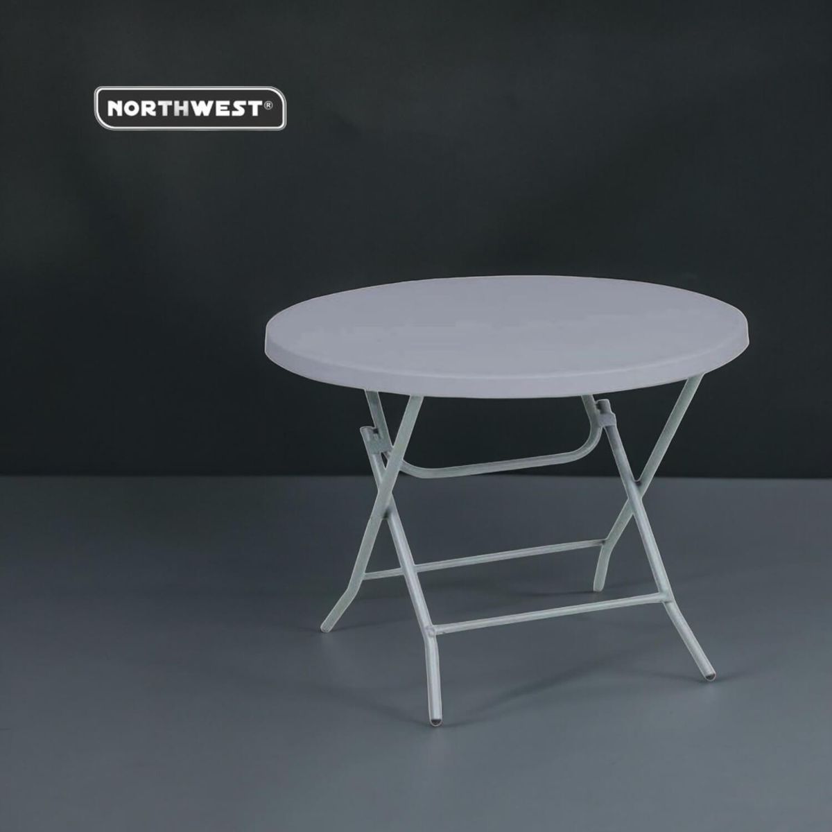 NORTHWEST - Mesa Plegable Redonda 81x74 Cms Gris Northwest