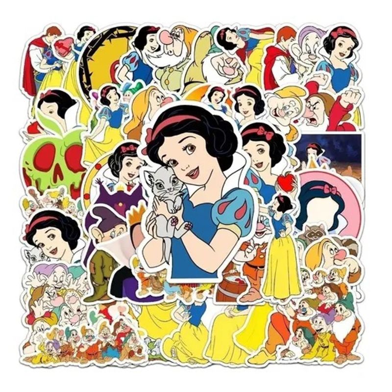 GARSIL - 50 Stickers Blancanieves - Etiquetas Autoadhesivas S38
