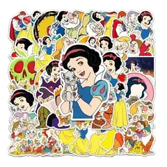GARSIL - 50 Stickers Blancanieves - Etiquetas Autoadhesivas S38