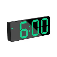GENERICO - Reloj Despertador Digital Luz Verde