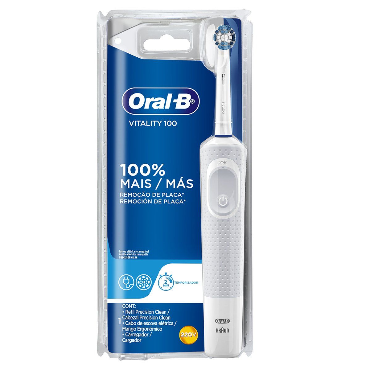 ORAL B - Pack Cepillo Dental Eléctrico Oral-b Vitality+rept Clean 4ud