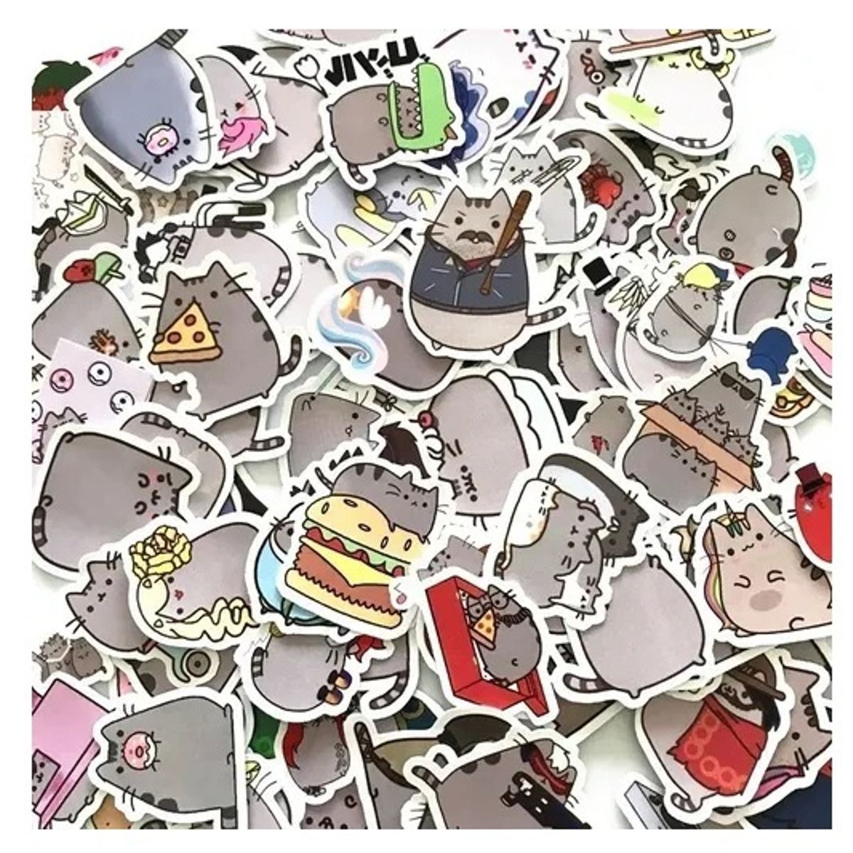 GARSIL - 100 Stickers Pusheen Cat - Etiquetas Autoadhesivas