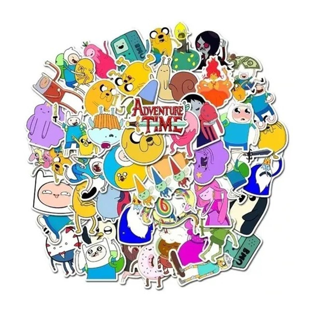 GARSIL - 50 Stickers Hora de Aventura - Adventure Time Etiquetas Autoadhesivas