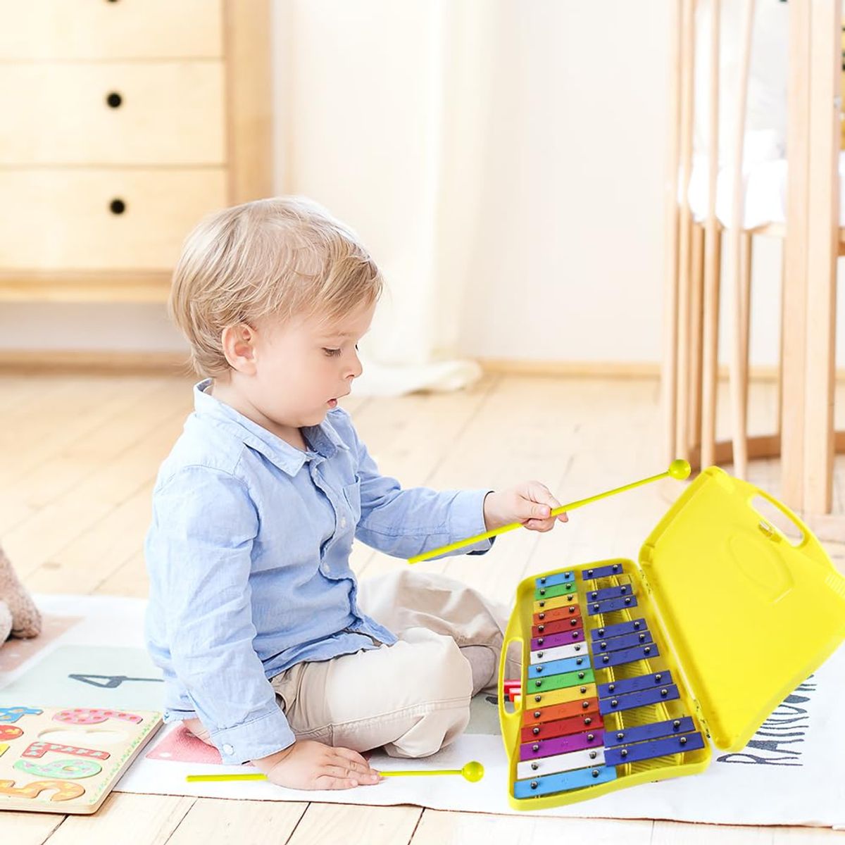 EVERSO - Metalofono 25 Notas Infantil, Escolar Pre-escolar..