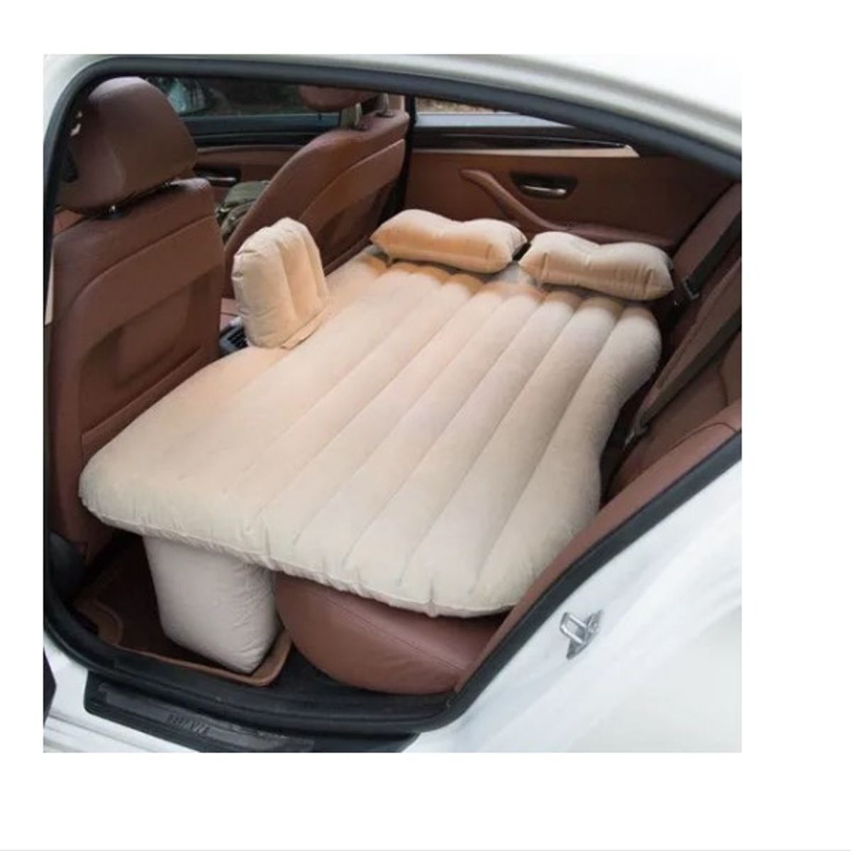 OFERTABKN - Colchon Inflable Con Compresor 12v Y 2 Almohadas Para Auto
