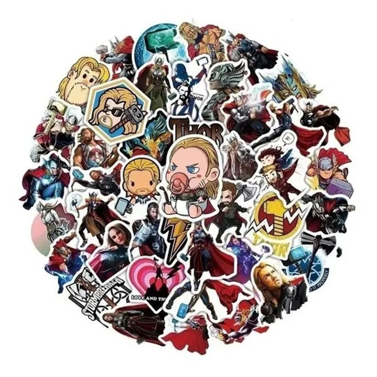 GARSIL - 50 Stickers Thor - Etiquetas Autoadhesivas