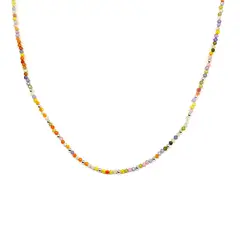ANDREA COGGIOLA JOYAS - Collar Cristales Colores Facetados Plata Fina 925