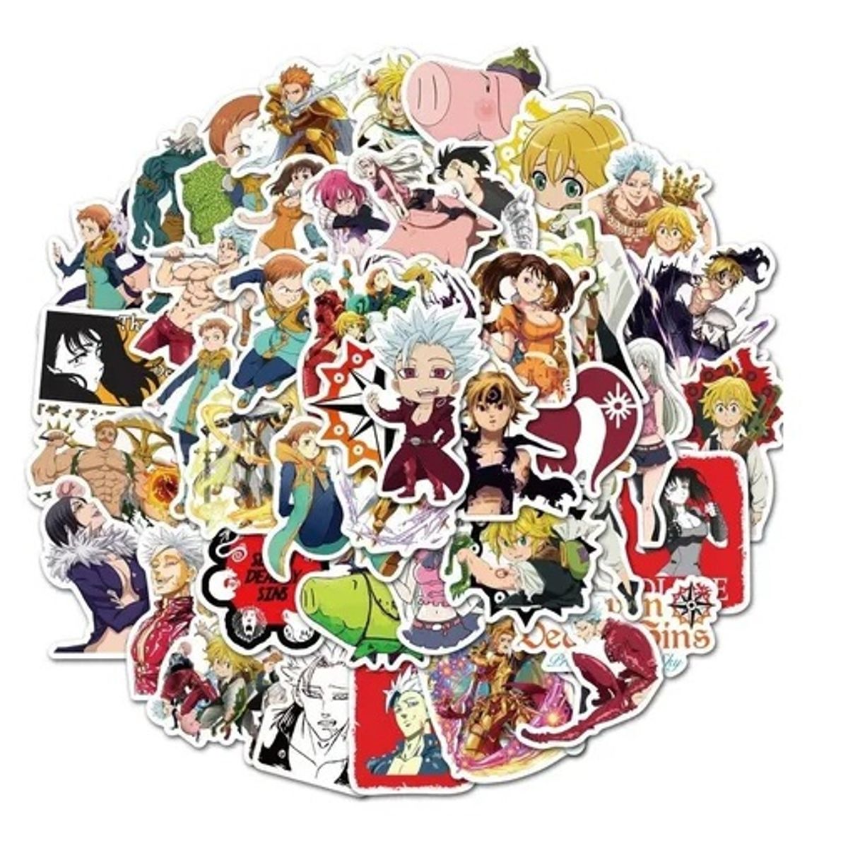 GARSIL - 50 Stickers Seven Deadly Sins - Etiquetas Autoadhesivas