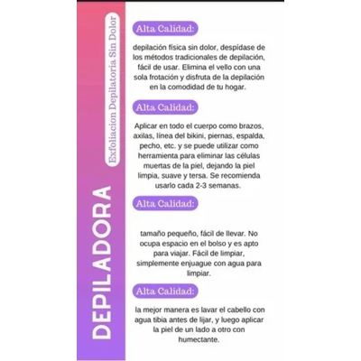 Imagen 2 del producto DEPILADORA CRISTAL REMOVEDOR DE VELLO