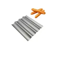 GENERICO - Molde Perforado Antiadherente Para Pan Francés Pan Baguette
