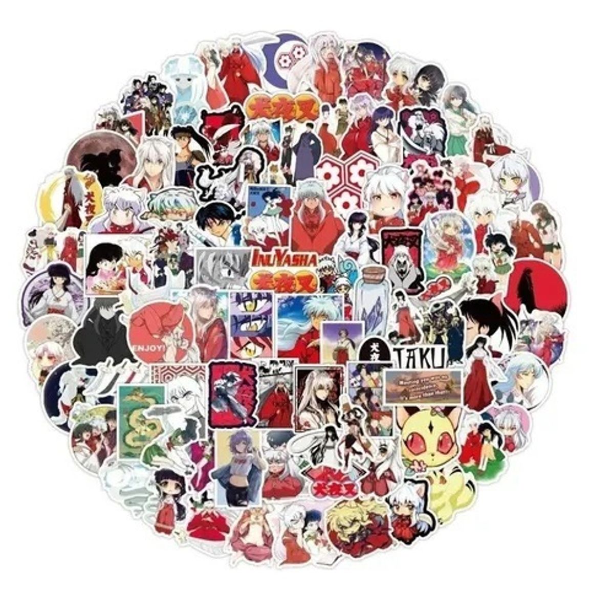 GARSIL - 50 Stickers Inuyasha - Etiquetas Autoadhesivas