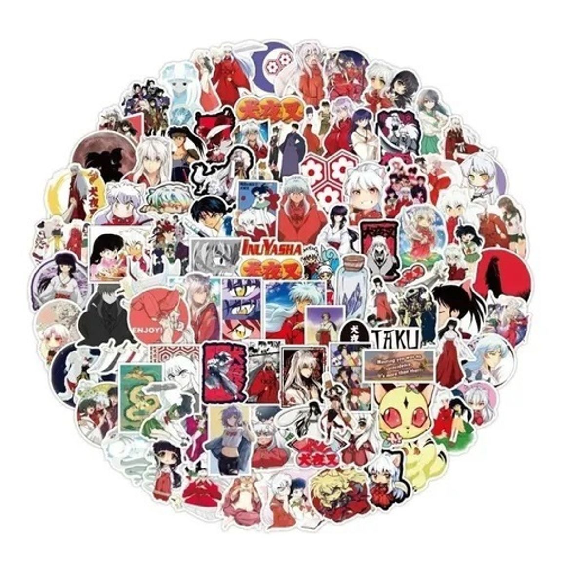 GARSIL - 50 Stickers Inuyasha - Etiquetas Autoadhesivas