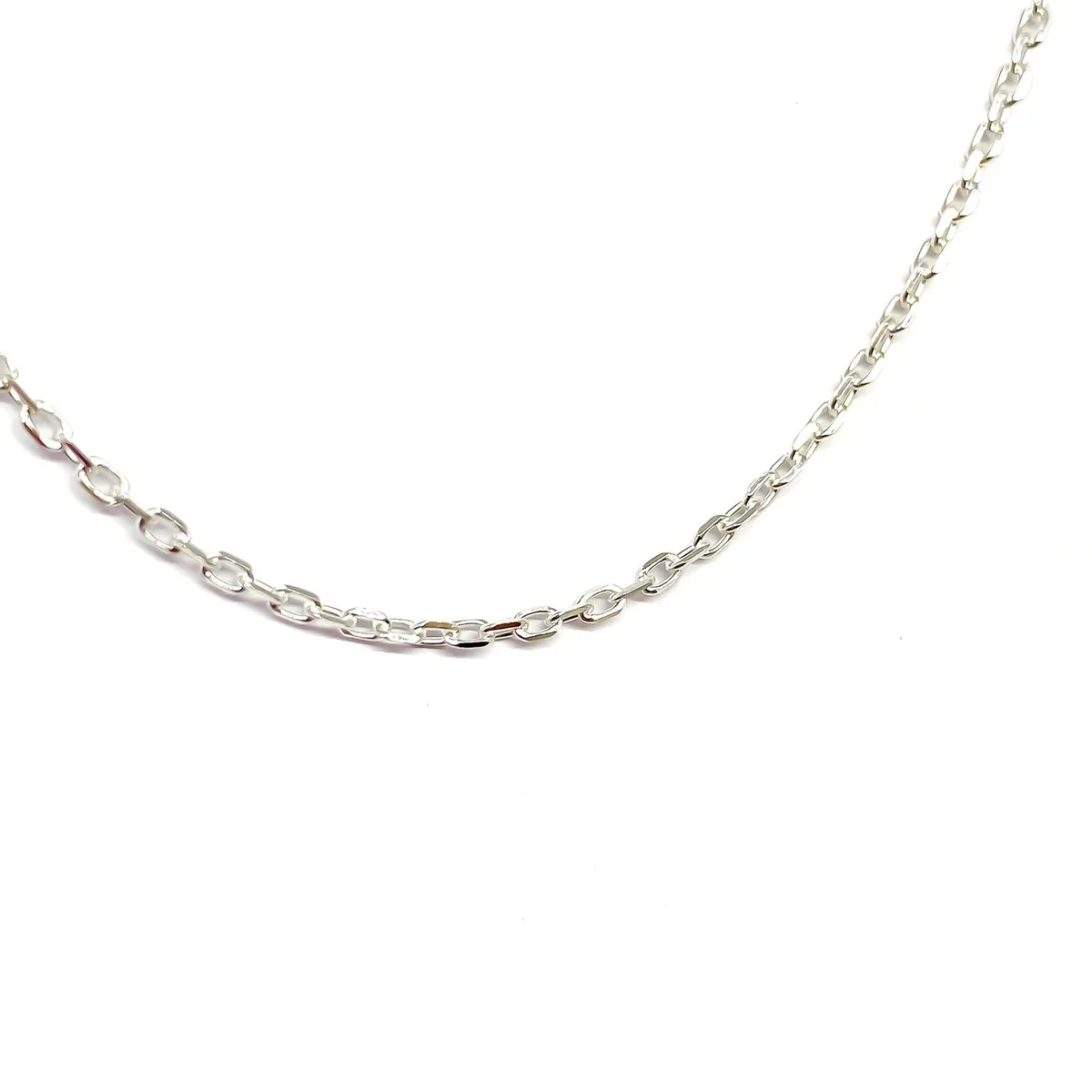 COGGIOLA - Cadena Eslabón 3x2mm Limada 50cm Plata Fina 925