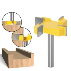 GENERICO - Fresa Ranuradora Tipo T De 12mm 4 Bordes Router Carpintería