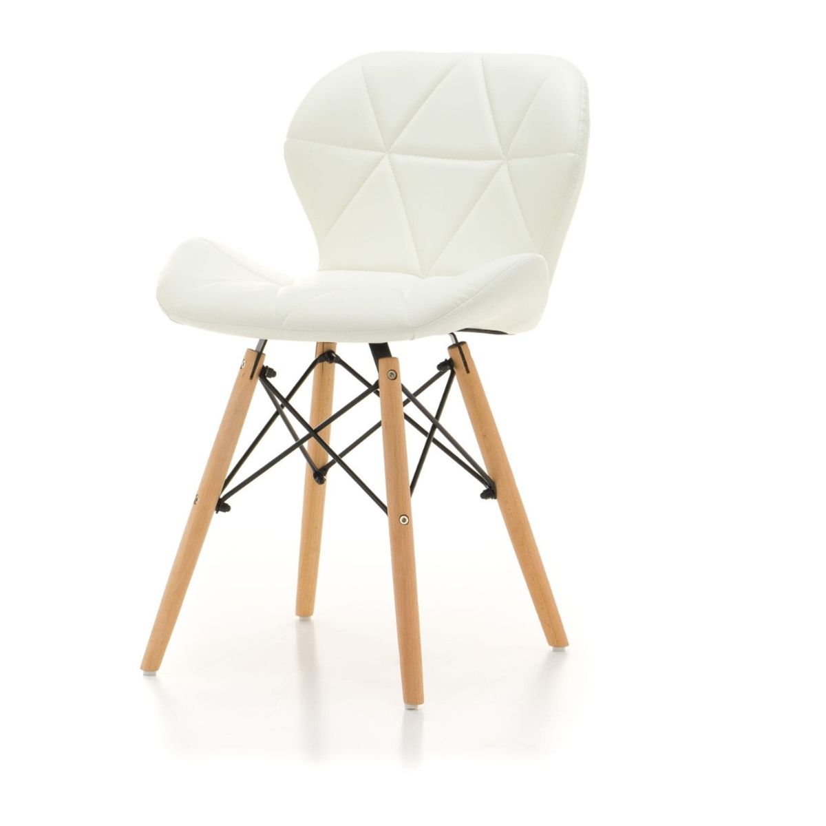 KLIK - Set 4 Sillas Radar Blanca Ecocuero