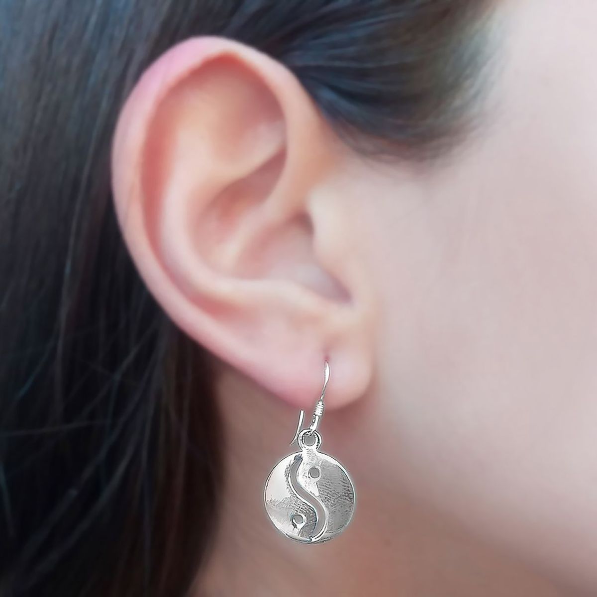 COGGIOLA - Aros Yin Yan Colgante Plata Fina 925