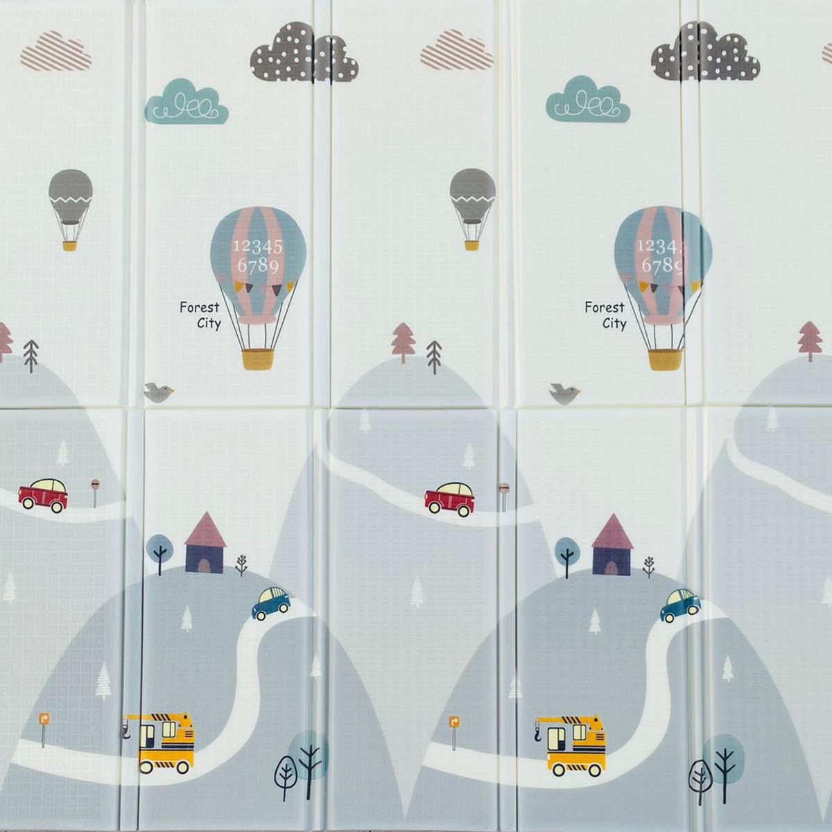 BEBECO - Alfombra Mat Bebe Antigolpe 197x177 cms Montañitas Bebeco