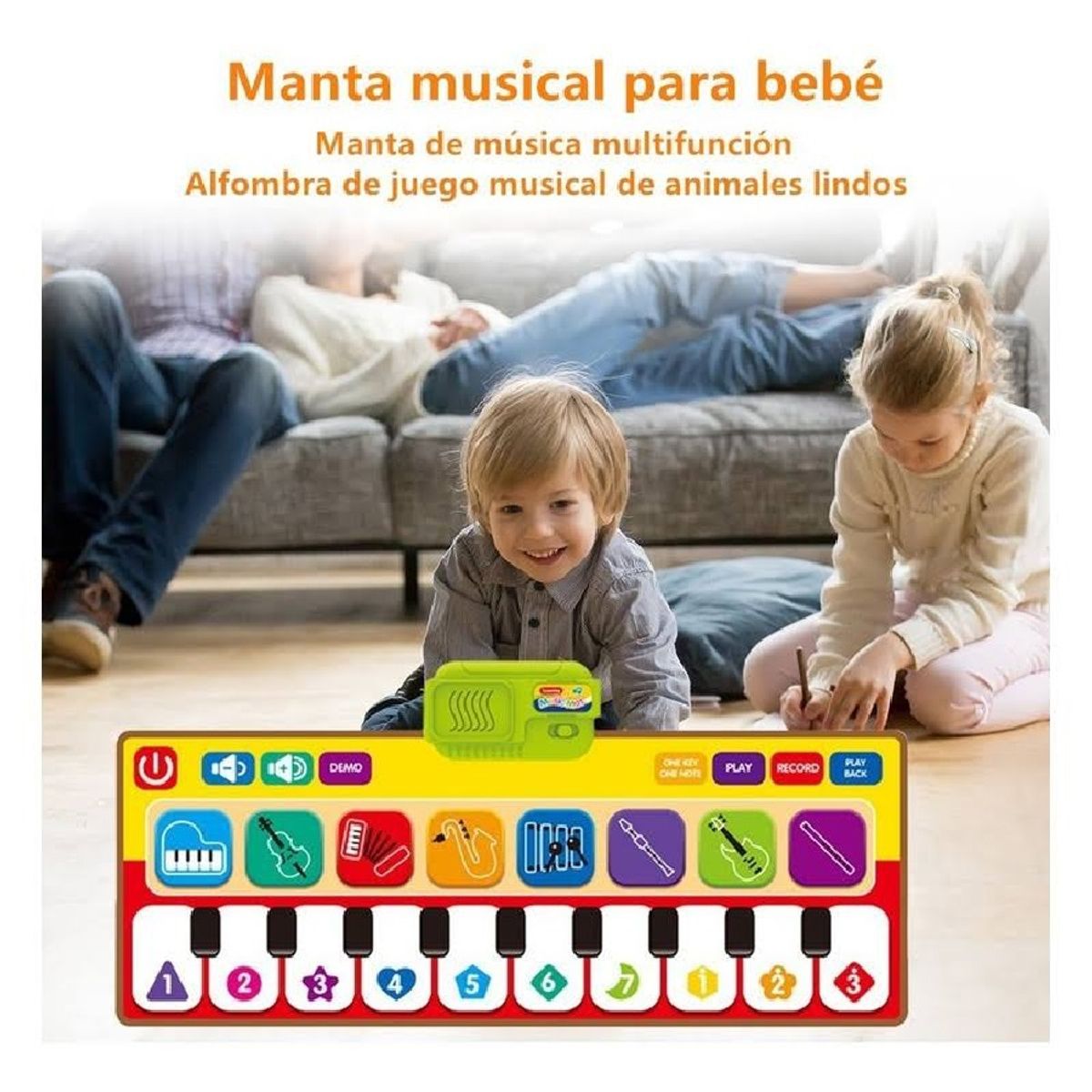 GENERICO - Alfombra De Baile Tapete De Piano Musical Para Niños
