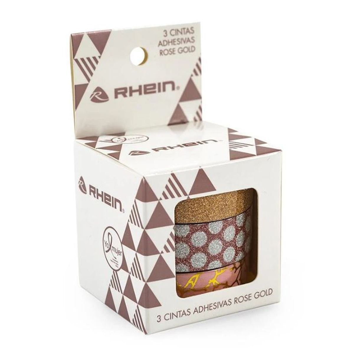 RHEIN - Set 3 washi tape rose gold